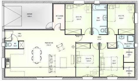 Seydy Ndiaye (ndiayeseydy4) on Pinterest - plan de maison 120m2 plain pied Seydy Ndiaye (ndiayeseydy4) on Pinterest - plan de maison 120m2 plain pied