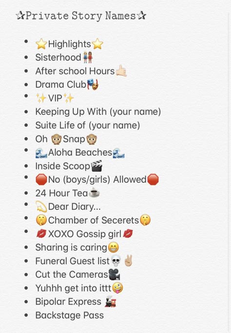 photo Snapchat Private Story Names Funny private story names for snapchat ideas
