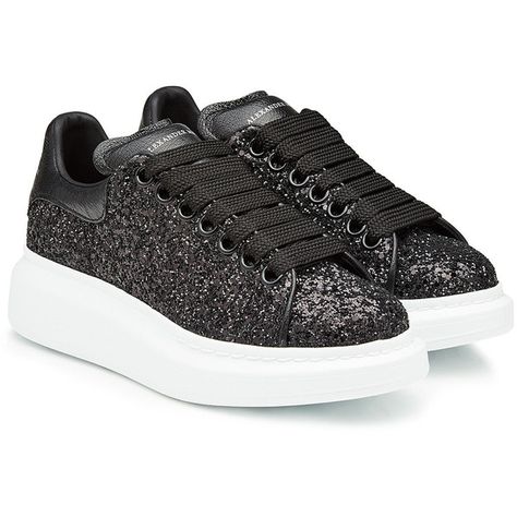 black glitter alexander mcqueen's