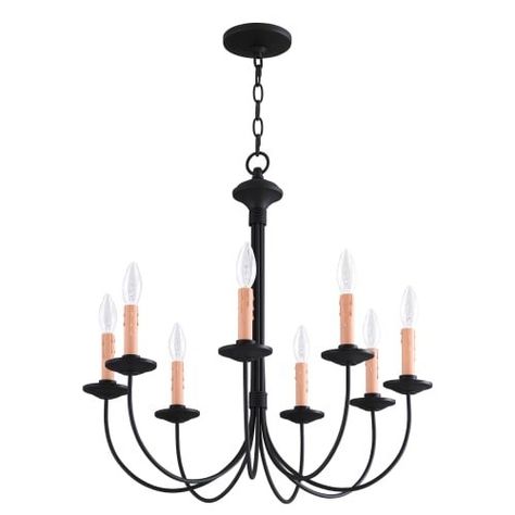 Iron 8 Light Black Chandelier Iron 8 Light Black Chandelier