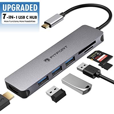 Aukey Hub Usb C 7 En 1-3 Usb 3.0-4k Lector Sd Aukey Hub Usb C 7 En 1-3 Usb 3.0-4k Lector Sd