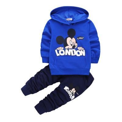 Toddler Baby Boy Girls Unisex Clothes Warm Hooded Sweatshirt+Pants Outfits 0-3T
