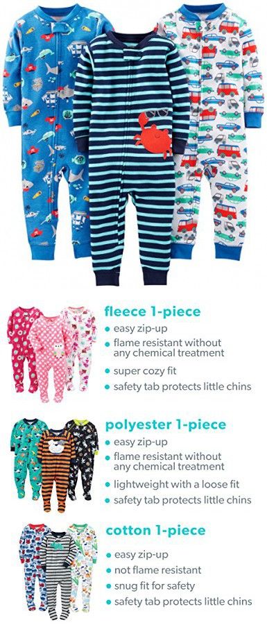 Simple Joys by Carters 3-Pack Snug Fit Footless Cotton Pajamas B/éb/é gar/çon