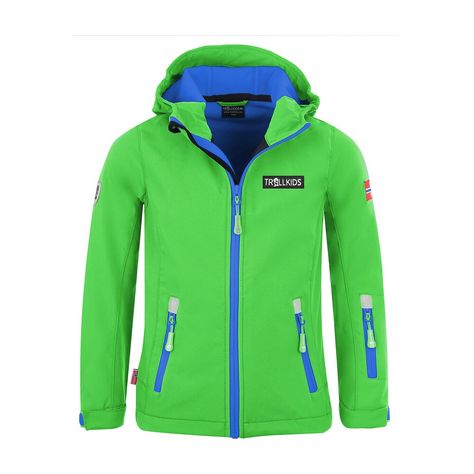 Gr/ö/ße 110 Marineblau//Mittelblau Trollkids Kinder Softshell Jacke Oslofjord
