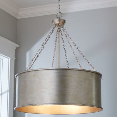 Luxe Patina Metal Drum Shade Pendant Large Chandelier Luxe Patina Metal Drum Shade Pendant, Shades Of Light Drum Chandeliers