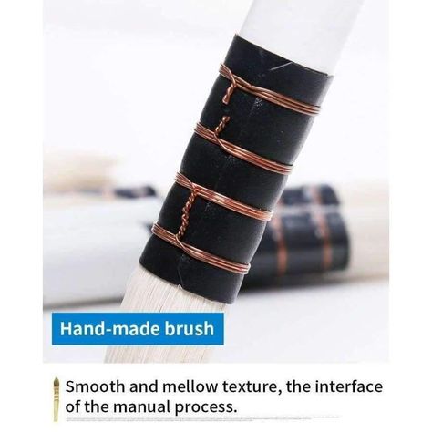 Professional Wool Hair Watercolor Paint Brush Professional Pointed Black /& White Handle Painting Brushes Art Supplies