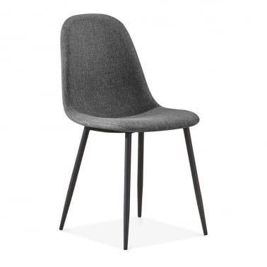 Chaise de Salle à Manger Lilla, Tapissé de Tissu, Gris Foncé Chaise de Salle à Manger Lilla, Tapissé de Tissu, Gris Foncé