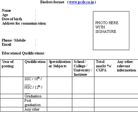 Biodata Format For Fresher Teacher Job Fresher Resume Format - simplest resume format Biodata Format For Fresher Teacher Job Fresher Resume Format - simplest resume format