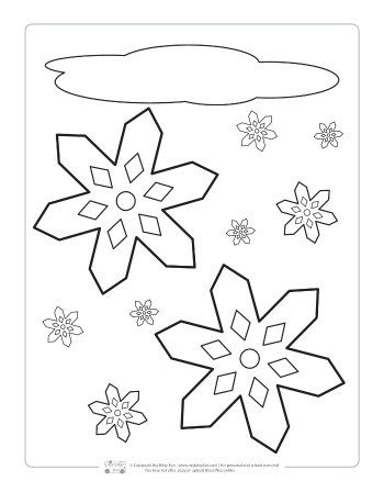 snowy coloring page