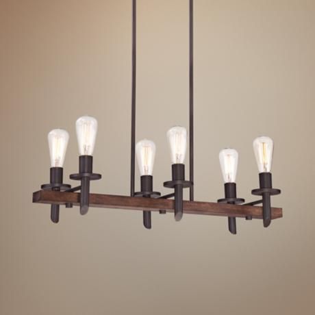 Quoizel Tavern 6 Light Island Dark Bronze Chandelier 3j123 Lamps Plus Kitchen Lighting Over Table In Living Room Quoizel Tavern 6 Light Island Dark, Dark Bronze Dining Room Chandelier