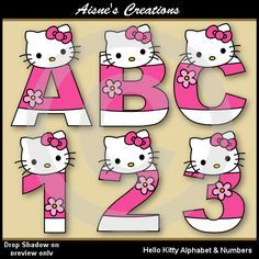 hello kitty alphabet letters numbers clip art graphics hello kitty birthday hello kitty printables hello kitty themes