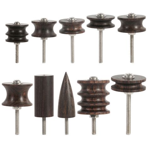 Wooden Leather Craft Edge Burnisher Slicker Pointed Grinding Polishing Head Tool