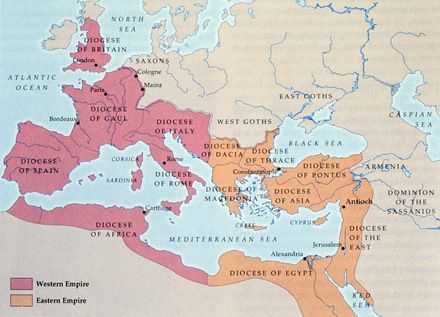 Map Of Empire At The Battle Of Chalons 451 Ad Geschichte Kartographie Volkerwanderung