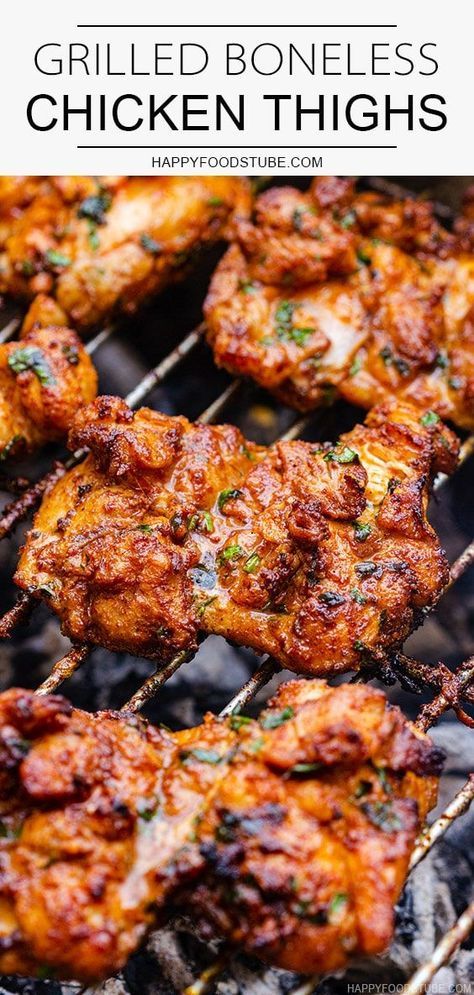 Best Grilled Boneless Chicken Thighs Recipe Happy Foods Chicken Inasal | Grilled chicken recipes, Barbecue chicken