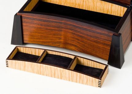 Jewelry Box Bent Laminated Lid Jewelry Box Bent Laminated Lid