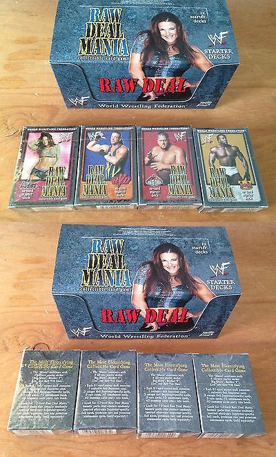 Booker T Lita RVD Big Show 4 Starter Decks Set Decks WWE Raw Deal Mania