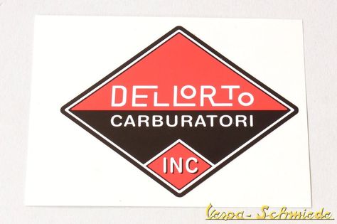 VECCHIO ADESIVO MOTO cm 8 x 7 Old Sticker CARBURATORI DELLORTO