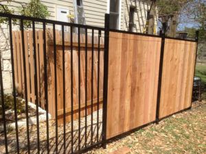 Oz Post Wood And Wrought Iron Yelp With Images Fence Design