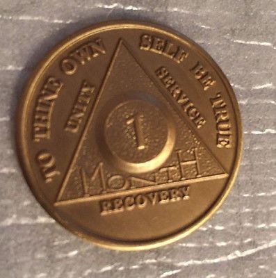 Hand In Hand Together Bronze Medallion Chip Coin Recovery Sobriety Coin