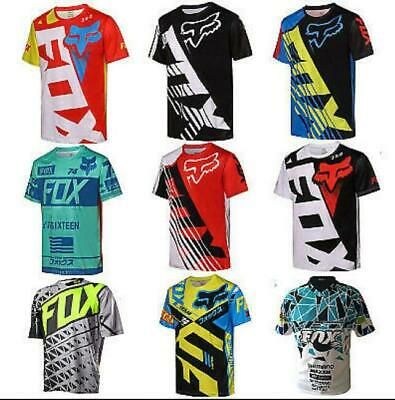 FOX Men Riding Jersey Short Sleeve T-shirts Motocross//MX//ATV//BMX//MTB Dirt Bike