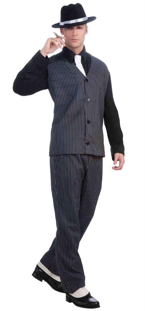 RED 5Pcs Set Gangster 1920s AL-Capone Mafia Gangster Fancy Dress Accessories Men