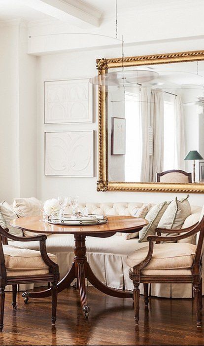 Mirrors Act As Magicians In Your Home They Make Spaces Appear Larger Multiply Light And Duplicate Views Dependi Mirror Dining Room Dining Room Design Decor