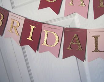 bridal banner bridal shower banner wedding banner burgundy bridal shower banners