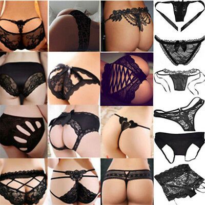 Women/'s Leather Lace Thongs G-string V-string Panties Knicker Lingerie Underwear