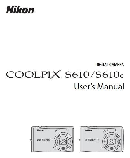 Nikon Coolpix S610c Manual Nikon Coolpix Coolpix User Guide