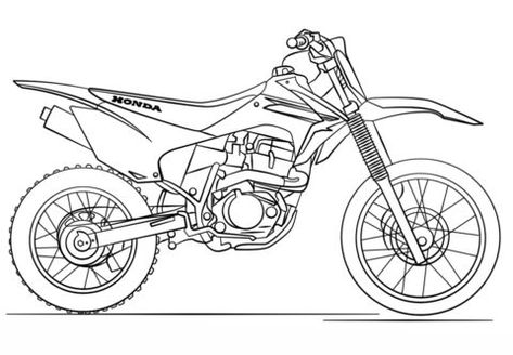 Honda Trial Motorrad Malvorlage Kategorien Motorrader Seiten