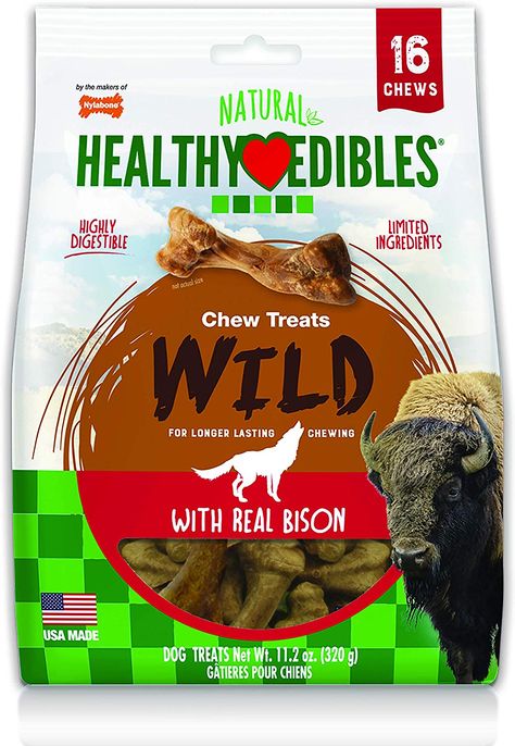Nylabone Healthy Edibles Wild Flavors Dog Chew Treat Bones Small