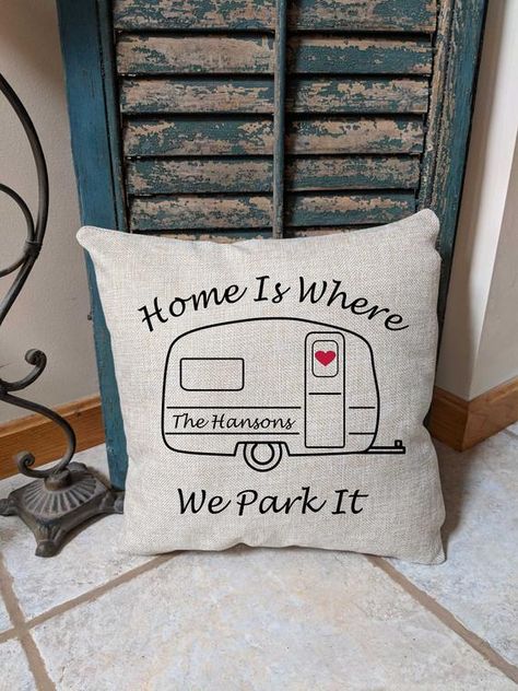 Personalized RV Pillow, RV Decor Personalized Travel Pillow Motor Home