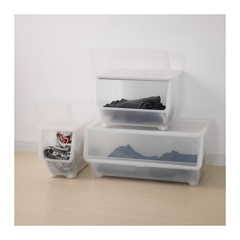Firra フィッラ ふた付きボックス 透明 67x42x31 Cm Ikea イケア イケア ボックス Firra フィッラ ふた付きボックス 透明 67x42x31 Cm Ikea イケア イケア ボックス