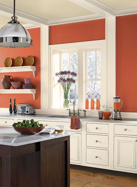 Amazing Pictures Ideas And Expert Tips On Paint Colors For Little Kitchens That Will Reflect Your Design Orange Kitchen Walls Red Tuscan Orange Kitchen Walls