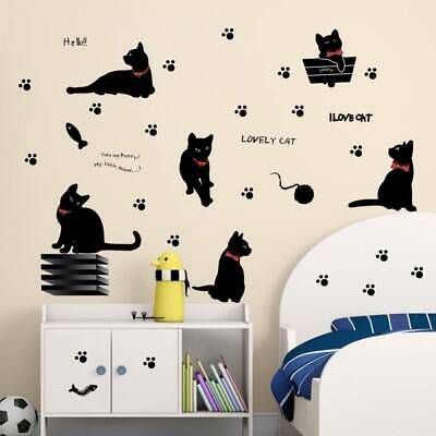 Cute Funny Cute Cat Wall Decal Sticker Katten