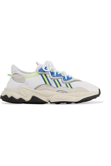 Ozweego suede and neoprene trimmed mesh sneakers Ozweego suede and neoprene trimmed mesh sneakers
