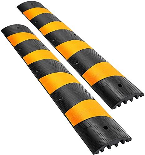 Wire Cover Ramp Heavy Duty Dual Channel Rubber Pvc Speed Bump Cable Protector Cover 100 X 25 X 5cm Wire Cover Cable Protector Pvc