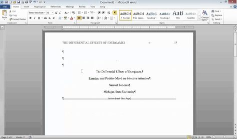 microsoft word apa formatting