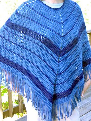 Easy-Crochet Poncho pattern by Kathy North | Crochet poncho