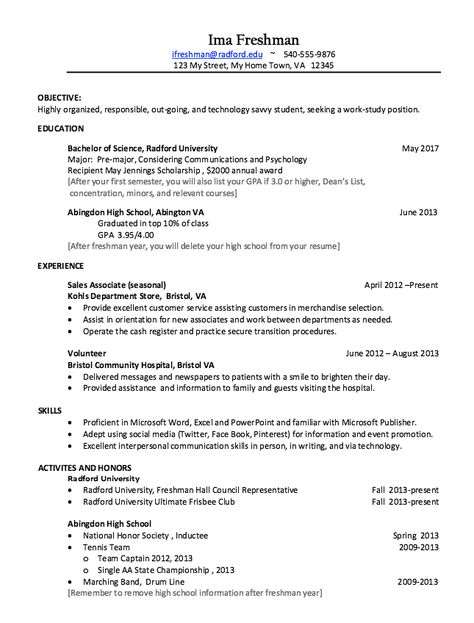 College Freshman Resume Sample - resumesdesign college - freshman college resume College Freshman Resume Sample - resumesdesign college - freshman college resume