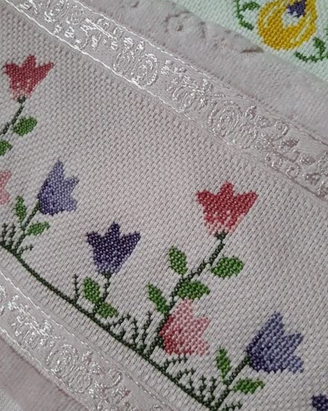 De toalla 50 x 140 cm retro flor//tulipán en gris