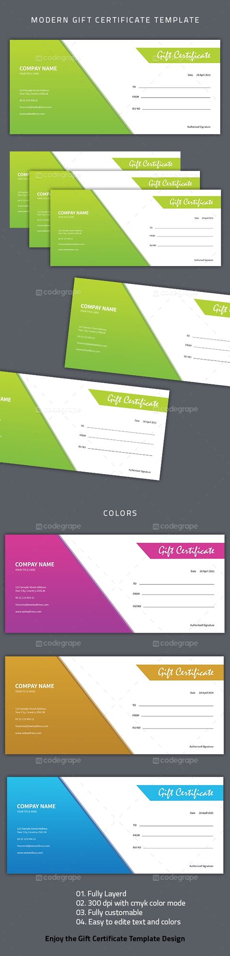 gift certificate template with logo