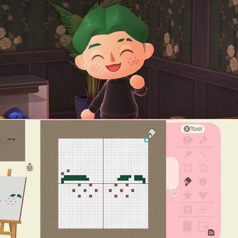 animal crossing eyebrows and freckles code