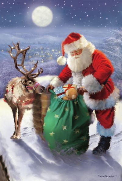 Personalised VIGILIA DI NATALE di BABBO NATALE SACCO presenti Natale Eve Borsa Vintage