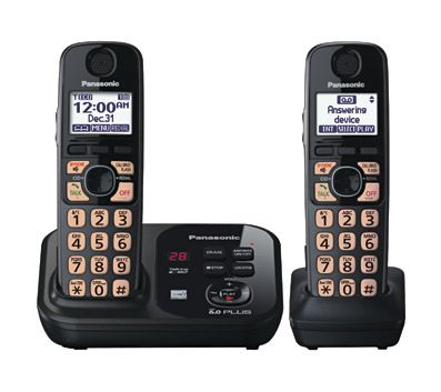 Panasonic Expandable Digital Cordless Answering System With 2 Handsets Cordless Phone Cordless Telephone Telephones