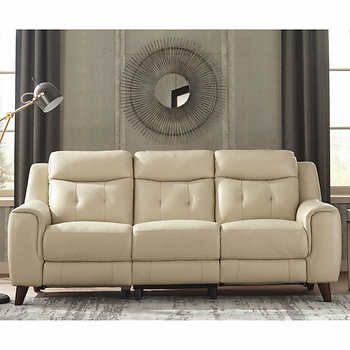 Elmhurst Top Grain Leather Power Reclining Sofa Top Grain Leather Power Reclining Sofa, Elmhurst Top Grain Leather Power Reclining Sofa And Loveseat Set