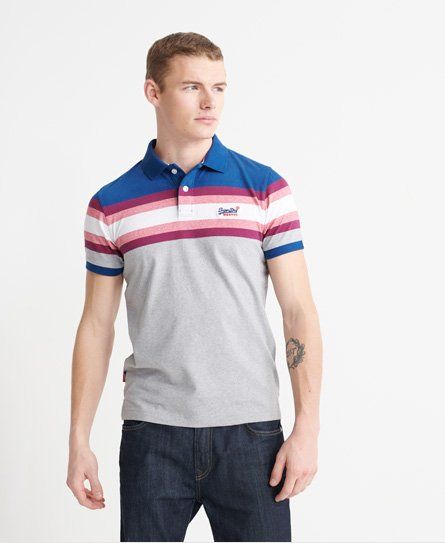 Idakoos Hashtag Baghdad Bold Text Chest Stripe Polo Shirt Idakoos Hashtag Baghdad Bold Text Chest Stripe Polo Shirt