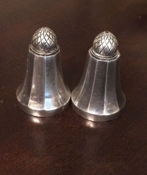 Antique Georg Jensen Sterling Silver 925 Acorn salt shaker #423B