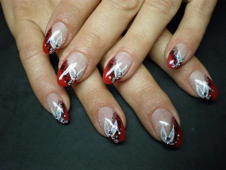 Nailart Rot Schwarz Nagel Design Rot Designer Nagel Nagel Gel
