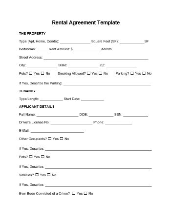 Rental Agreement Template wordstemplates Pinterest Template - parking agreement template Rental Agreement Template wordstemplates Pinterest Template - parking agreement template